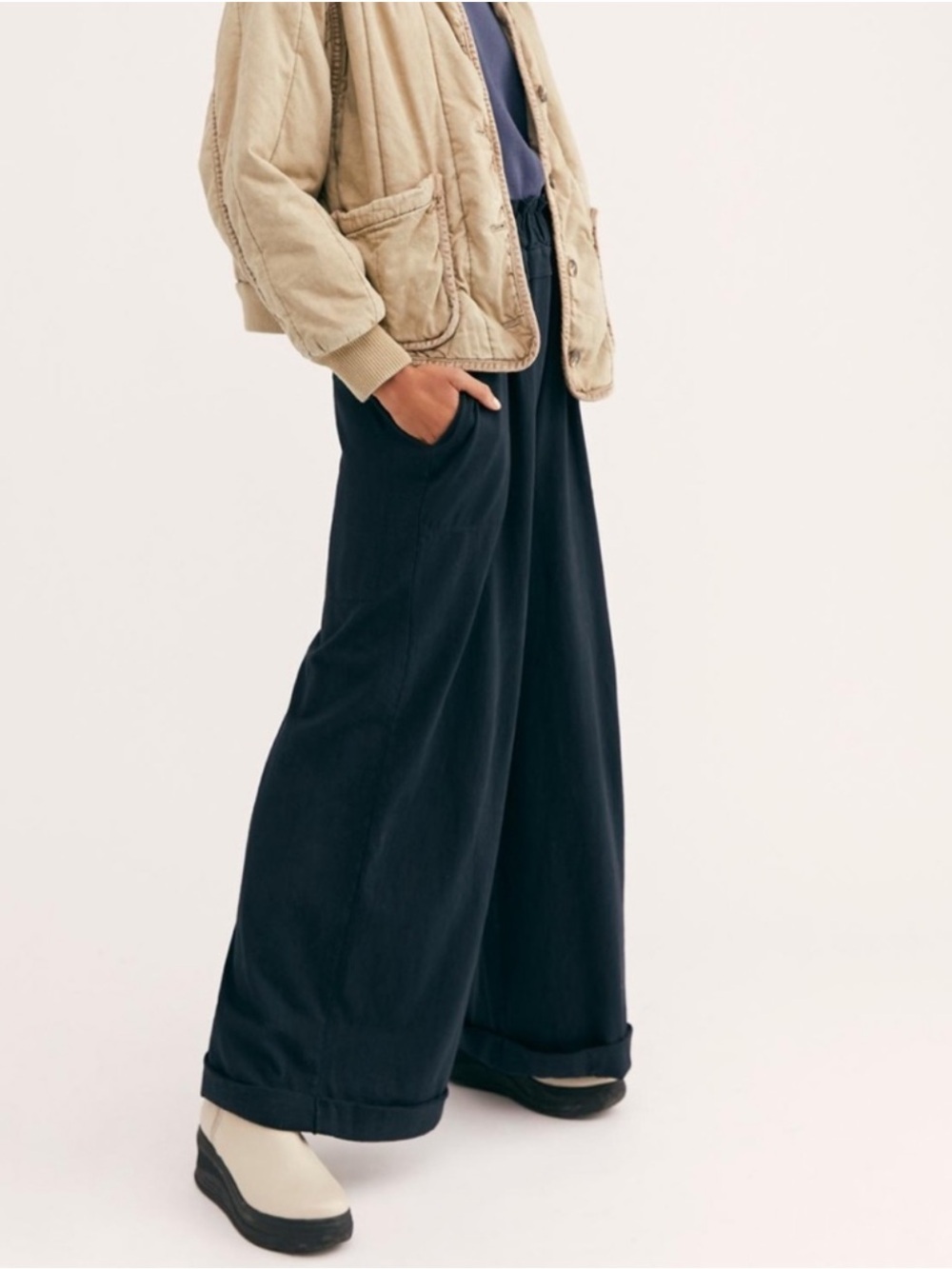 Free people FP beach weekend warrior wide leg sweatpants sz XS